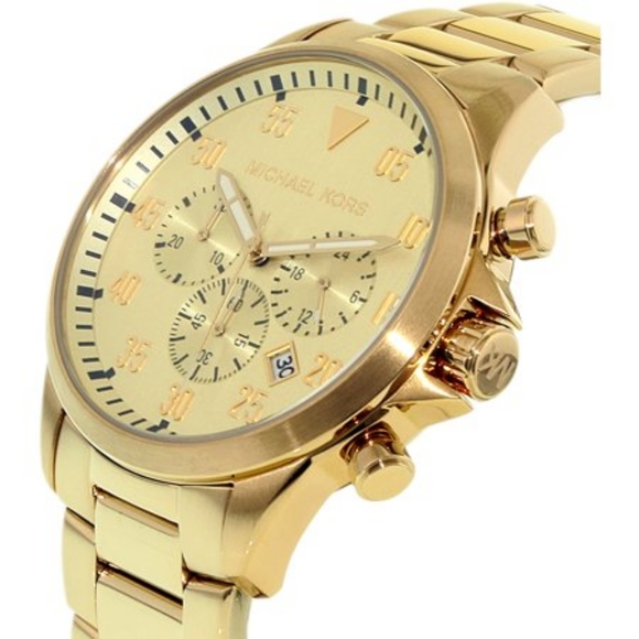 Nwt Mens Michael Kors Gage Gold 